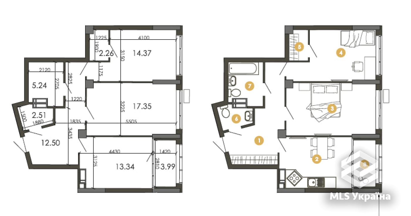 1-кімнатна квартира за адресою вул. Каунаська (площа 72 м²) - Atlanta.ua - фото 4