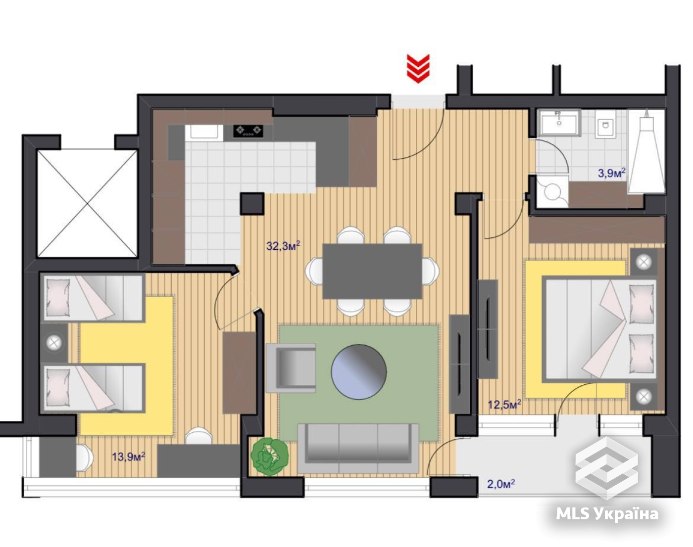 1-room apartment apartment by the address (area 67 m²) - Atlanta.ua - photo 7