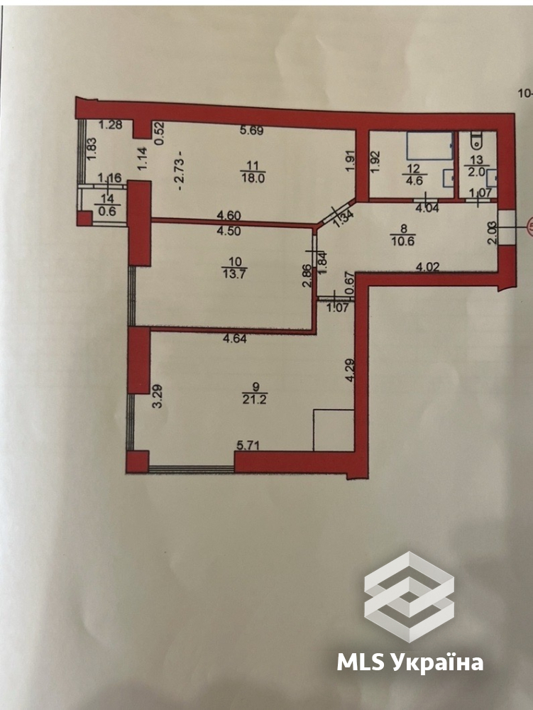 1-комнатная квартира по адресу (площадь 71 м²) - Atlanta.ua - фото 11