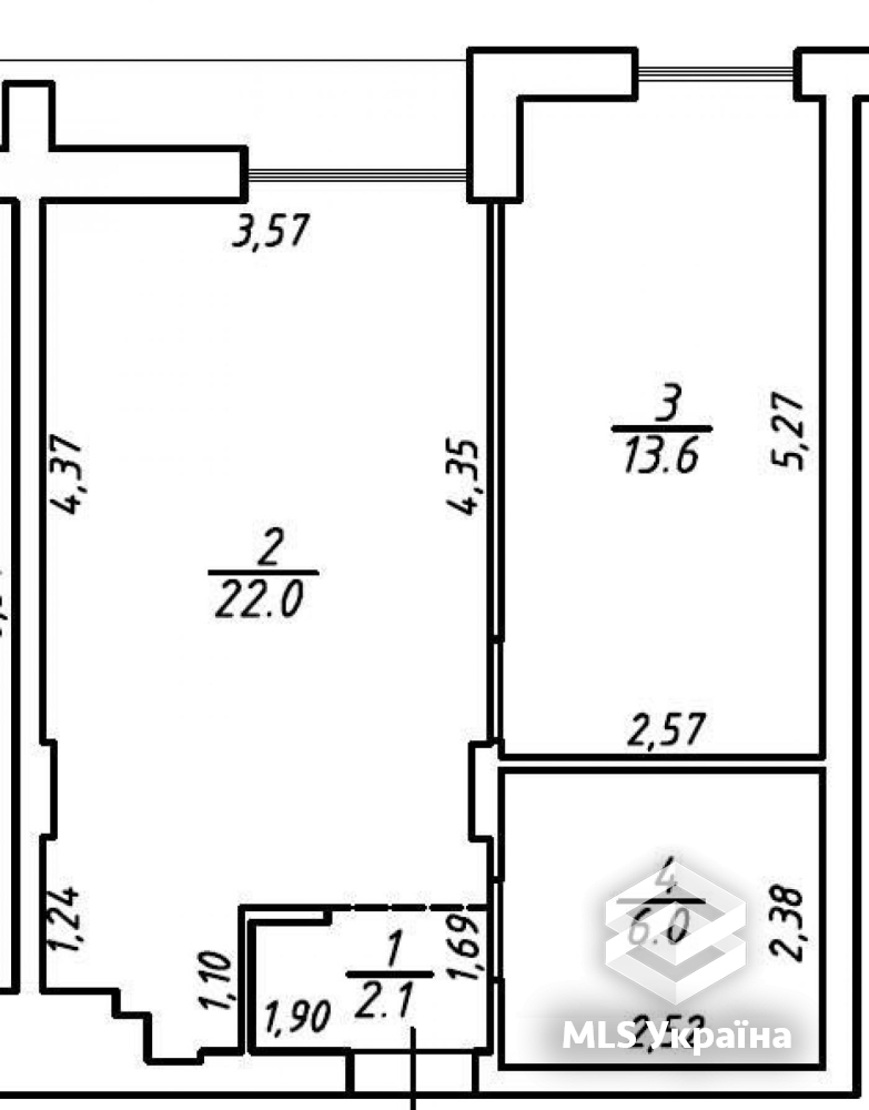 1-кімнатна квартира за адресою вул. Героїв Крут (площа 43 м²) - Atlanta.ua - фото 13