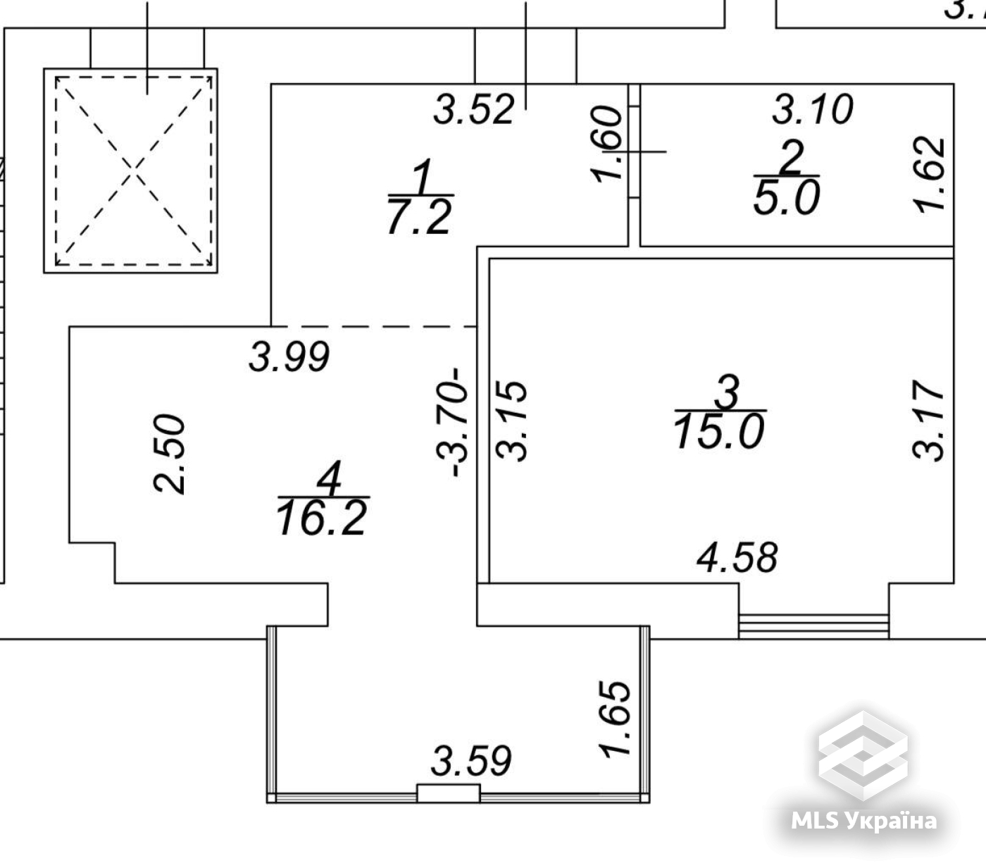 1-комнатная квартира по адресу (площадь 43 м²) - Atlanta.ua - фото 6
