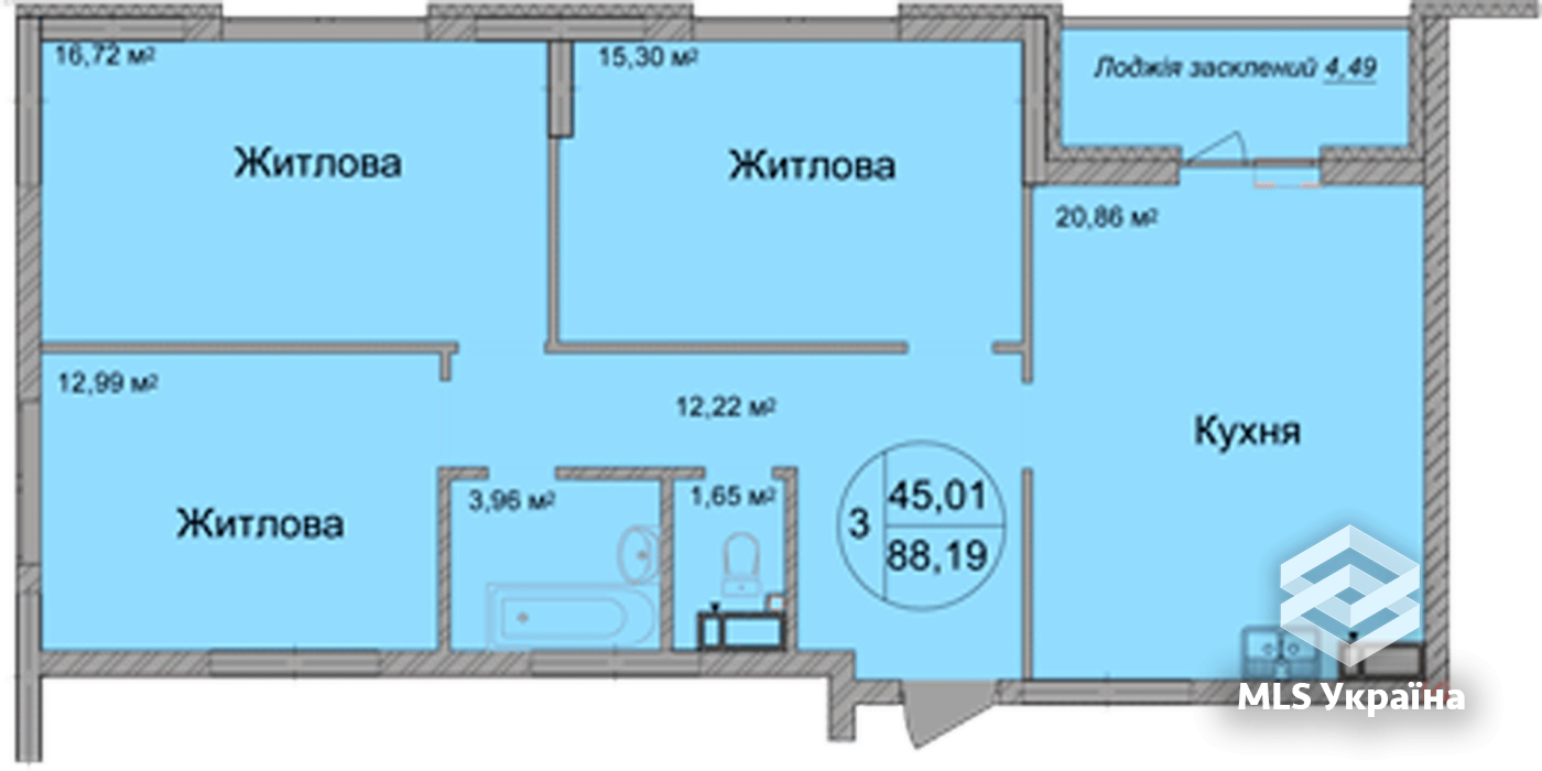 1-room apartment apartment by the address (area 88 m²) - Atlanta.ua - photo 8