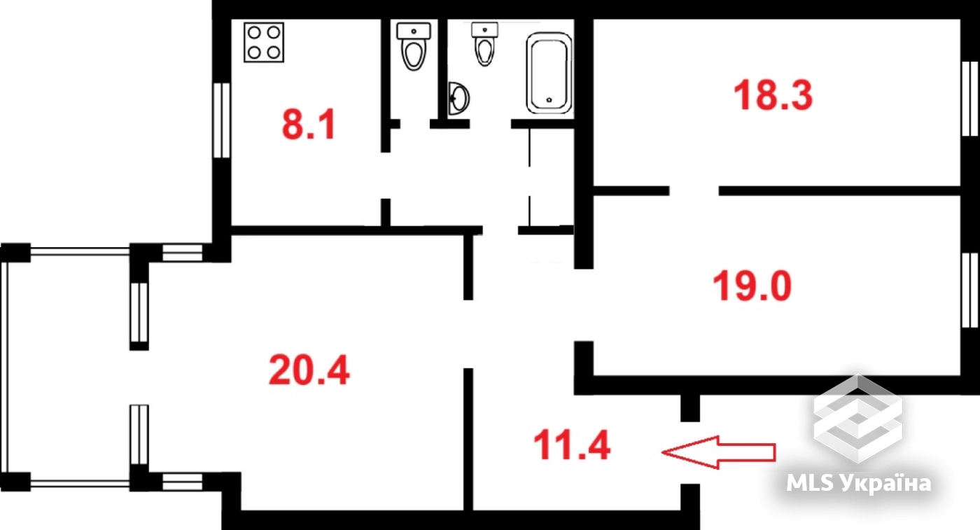 1-room apartment apartment by the address st. Ul Bankovaya (area 89 m²) - Atlanta.ua - photo 9